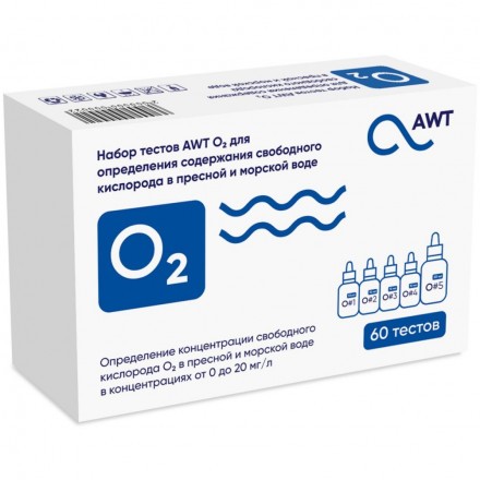 AWT Тест-набор O2 (свободный кислород 1-20 мг/л. 60 тестов)
