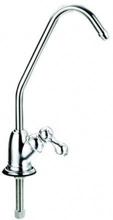 Кран 7,5 см с керамическим переключателем - silver (F-07-2BC-L SILVER 1/4&quot;)
