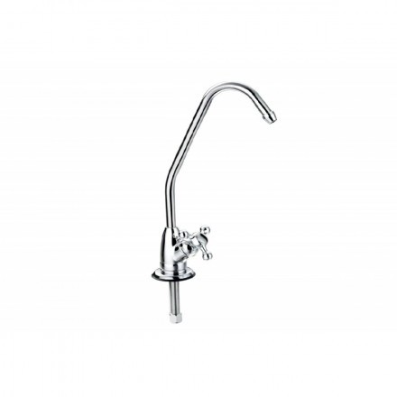Кран 7,5 см с керамическим переключателем - silver (F-06-2BC-L SILVER 1/4&quot; )