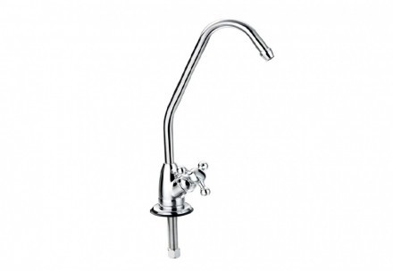 Кран 7,5 см с керамическим переключателем - silver (F-06-2BC-L SILVER 1/4&quot; )