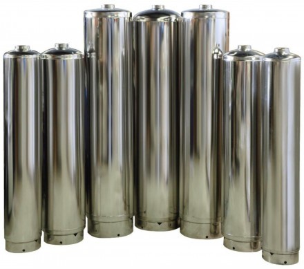 SS304-1054-2.5&quot; Aquapro Нерж. корпус D25.4xH138, толщина стенки 2мм
