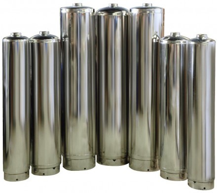 SS304-1054-2.5&quot; Aquapro Нерж. корпус D25.4xH138, толщина стенки 2мм
