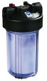 Корпус фильтра прозрачный Big Blue 10&quot; с входом 1&quot; и сбросом давления (C897-BK1-PR)