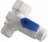 PVC-T - образный шаровый вентель  1/4&quot;-1/2 -1/2&quot; EZ (BV-106 EZ)